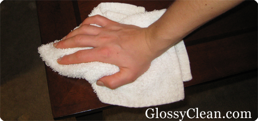 Glossy Clean spring cleaning services include furniture polishing.