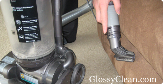 Vacuuming furniture is essential when it comes to spring cleaning.